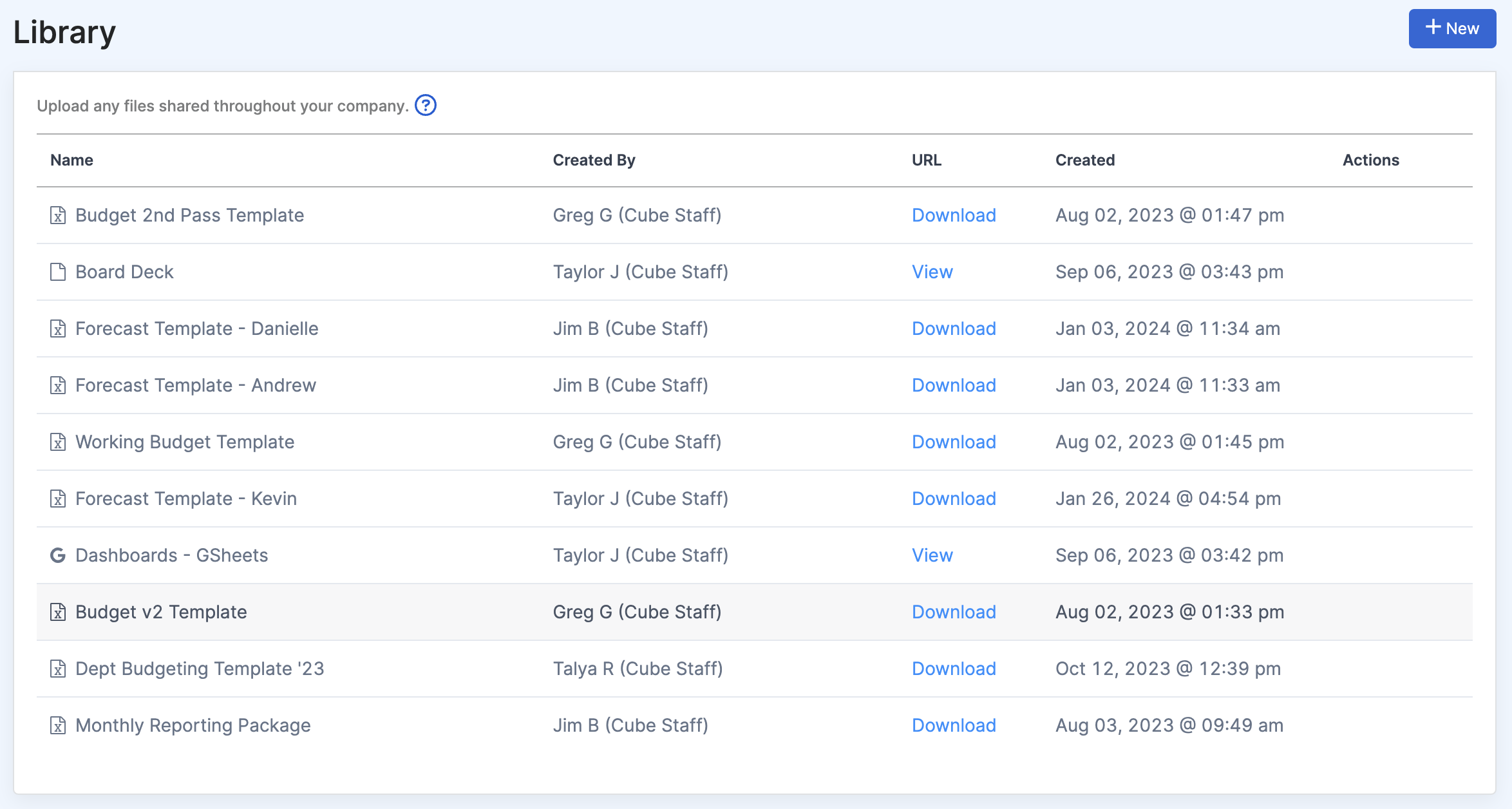 Library files in Cube